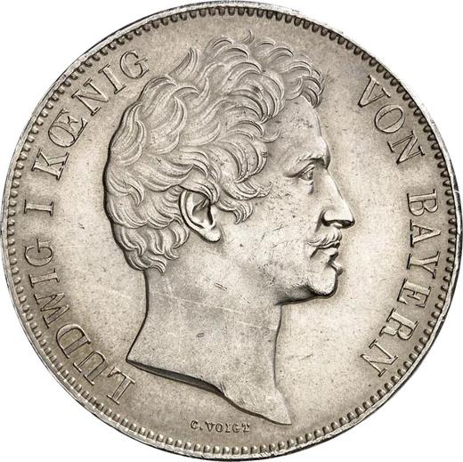 Аверс монеты - 2 талера 1840 года - цена серебряной монеты - Бавария, Людвиг I