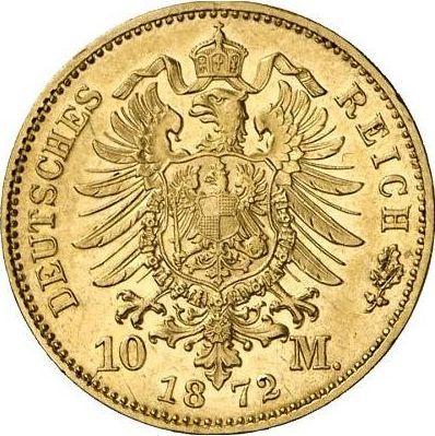 Реверс монеты - 10 марок 1872 года H "Гессен" - цена золотой монеты - Германия, Германская Империя