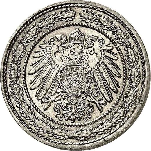 Реверс монеты - 20 пфеннигов 1892 года G "Тип 1890-1892" - цена  монеты - Германия, Германская Империя