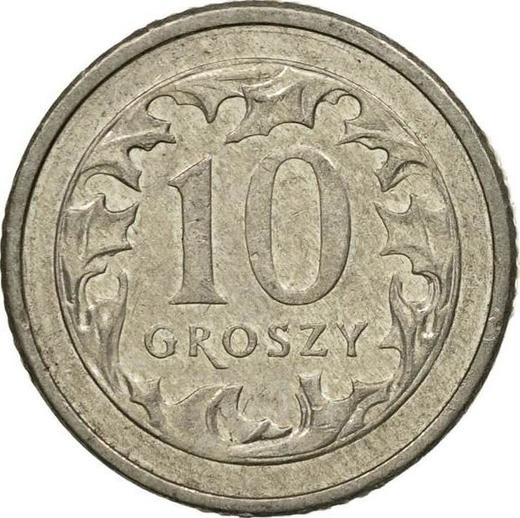 Rewers monety - 10 groszy 1990 MW - cena  monety - Polska, III RP po denominacji