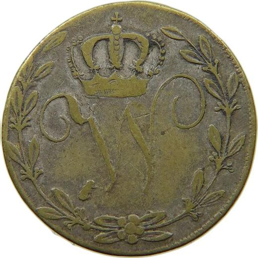 Аверс монеты - 6 крейцеров 1819 года - цена серебряной монеты - Вюртемберг, Вильгельм I