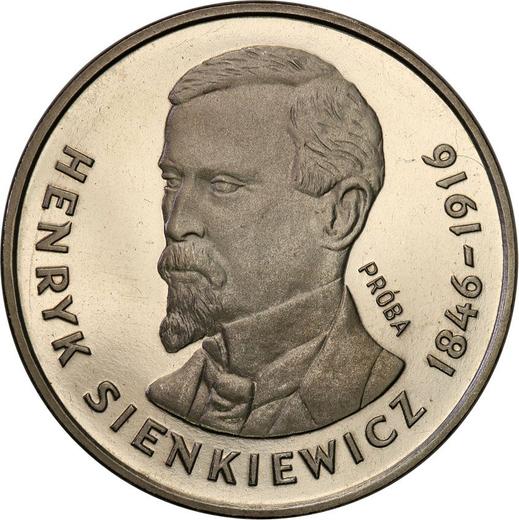 Rewers monety - PRÓBA 100 złotych 1977 MW "Henryk Sienkiewicz" Nikiel - cena  monety - Polska, PRL