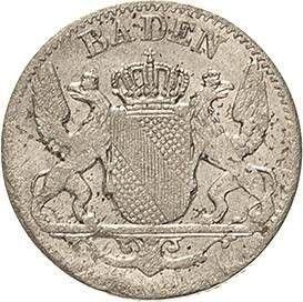 Anverso 3 kreuzers 1854 - valor de la moneda de plata - Baden, Federico I