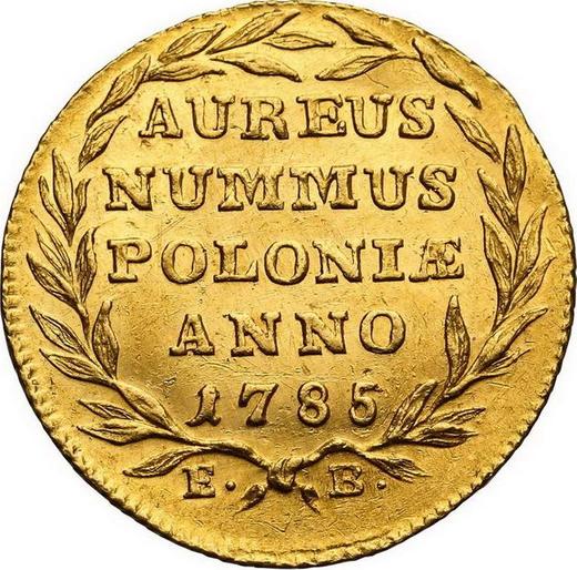 Reverso Ducado 1785 EB - valor de la moneda de oro - Polonia, Estanislao II Poniatowski