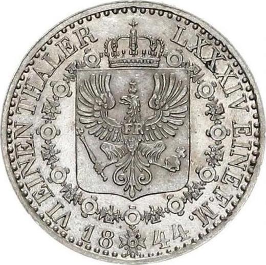 Reverse 1/6 Thaler 1844 A - Silver Coin Value - Prussia, Frederick William IV