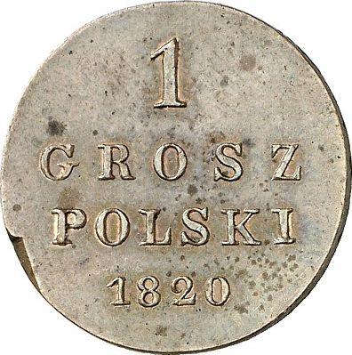 Reverso 1 grosz 1820 IB "Cola larga" Reacuñación - valor de la moneda  - Polonia, Zarato de Polonia