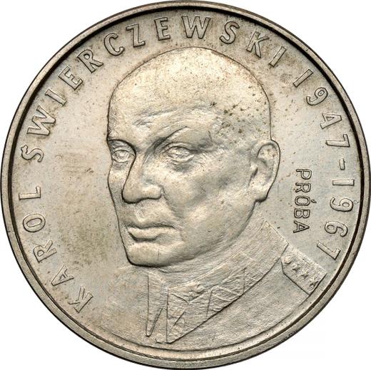 Reverso Pruebas 10 eslotis 1967 MW "General Karol Świerczewski" Cuproníquel - valor de la moneda  - Polonia, República Popular