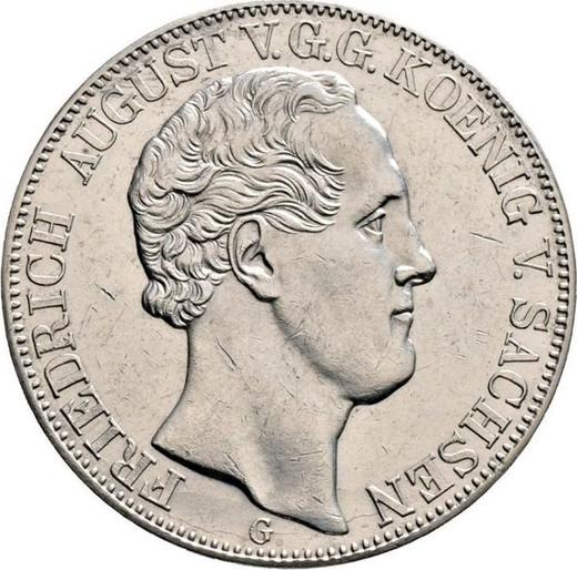 Anverso 2 táleros 1841 G - valor de la moneda de plata - Sajonia, Federico Augusto II