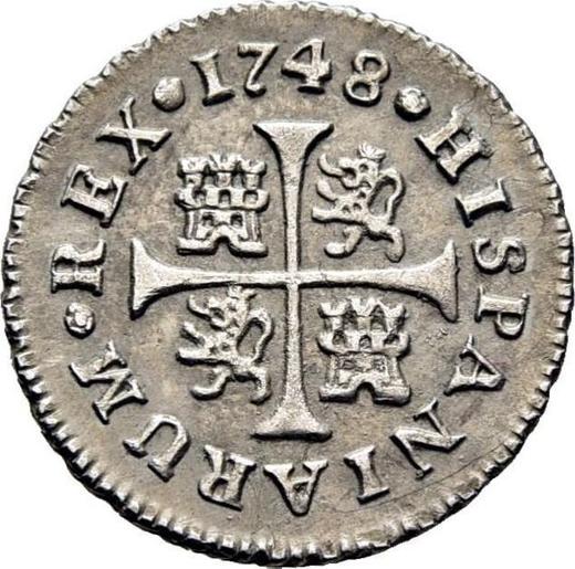 Реверс монеты - 1/2 реала 1748 года M JB - цена серебряной монеты - Испания, Фердинанд VI