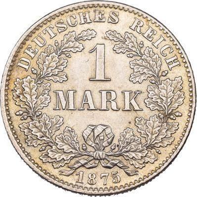Anverso 1 marco 1875 D "Tipo 1873-1887" - valor de la moneda de plata - Alemania, Imperio alemán
