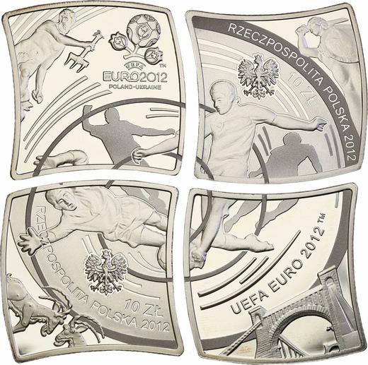 Obverse 10 Zlotych 2012 MW "UEFA European Football Championship" - Silver Coin Value - Poland, III Republic after denomination