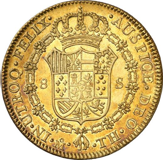 Rewers monety - 8 escudo 1806 Mo TH - cena złotej monety - Meksyk, Karol IV