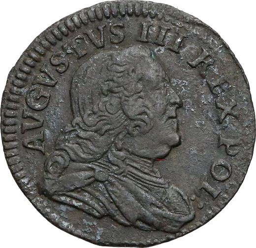 Anverso Szeląg 1754 "de corona" - valor de la moneda  - Polonia, Augusto III