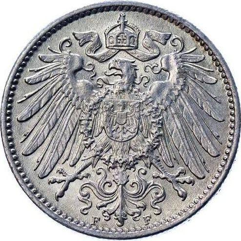 Reverso 1 marco 1915 F "Tipo 1891-1916" - valor de la moneda de plata - Alemania, Imperio alemán