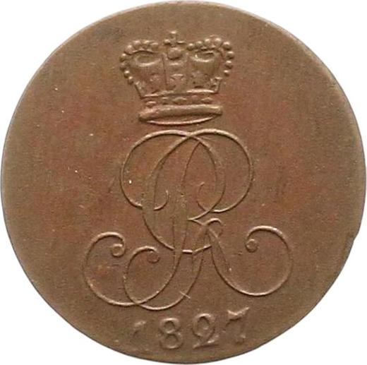 Awers monety - 2 fenigi 1827 C - cena  monety - Hanower, Jerzy IV