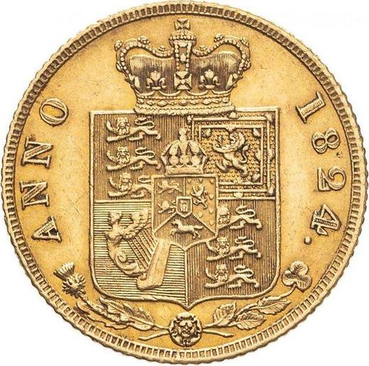 Revers 1/2 Pfund (Halb-Sovereign) 1824 BP - Goldmünze Wert - Großbritannien, Georg IV
