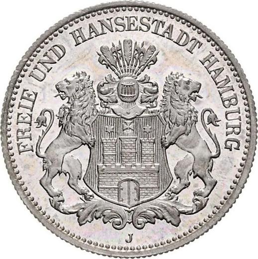 Anverso 2 marcos 1904 J "Hamburg" - valor de la moneda de plata - Alemania, Imperio alemán