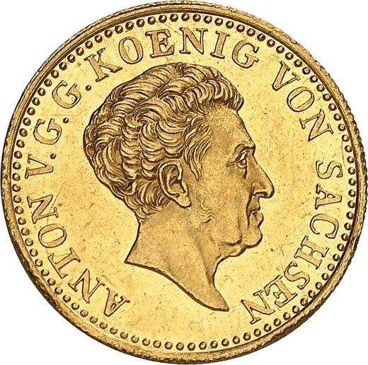 Anverso Ducado 1829 S - valor de la moneda de oro - Sajonia, Antonio