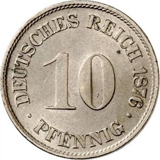 Anverso 10 Pfennige 1876 G "Tipo 1873-1889" - valor de la moneda  - Alemania, Imperio alemán