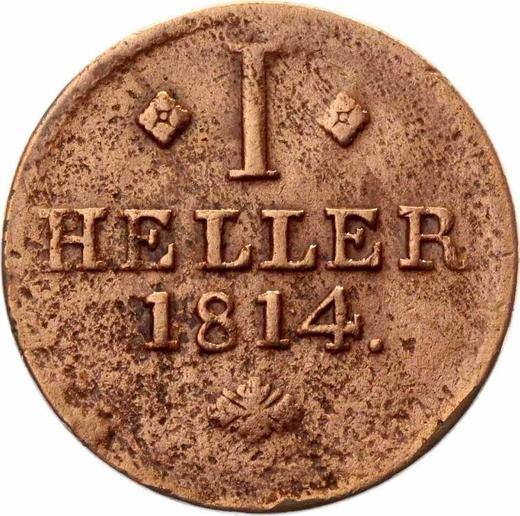 Reverse Heller 1814 -  Coin Value - Hesse-Cassel, William I