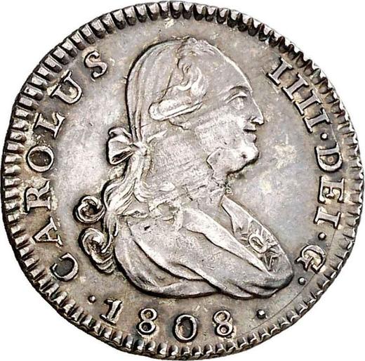 Аверс монеты - 1 реал 1808 года M AI - цена серебряной монеты - Испания, Карл IV