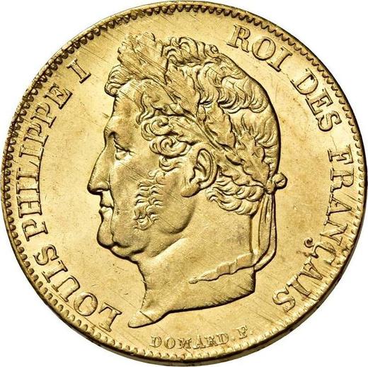 Awers monety - 20 franków 1840 A "Typ 1832-1848" Paryż - cena złotej monety - Francja, Ludwik Filip I