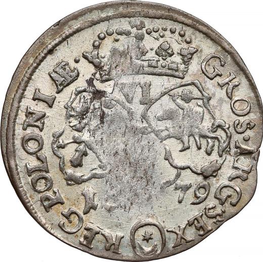 Rewers monety - Szóstak 1679 - cena srebrnej monety - Polska, Jan III Sobieski