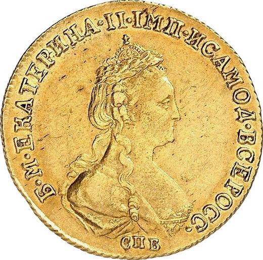 Awers monety - 5 rubli 1782 СПБ - cena złotej monety - Rosja, Katarzyna II
