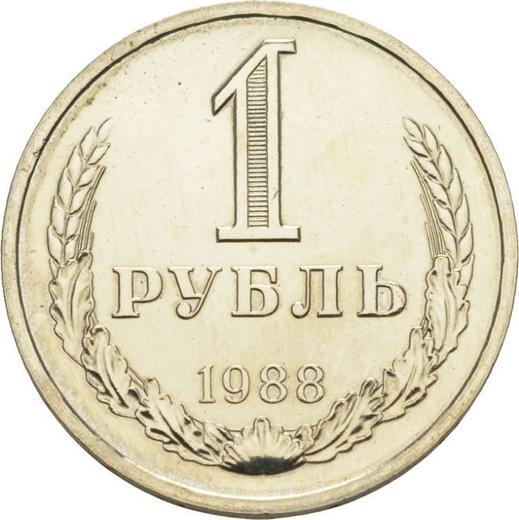 Reverso 1 rublo 1988 - valor de la moneda  - Rusia, URSS y RSFS