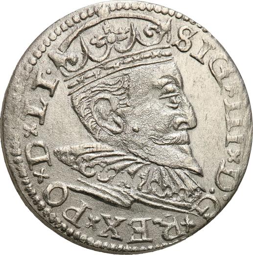 Anverso Trojak (3 groszy) 1597 "Riga" - valor de la moneda de plata - Polonia, Segismundo III