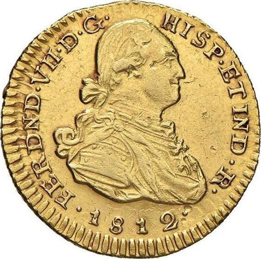 Аверс монеты - 1 эскудо 1812 года P JF - цена золотой монеты - Колумбия, Фердинанд VII