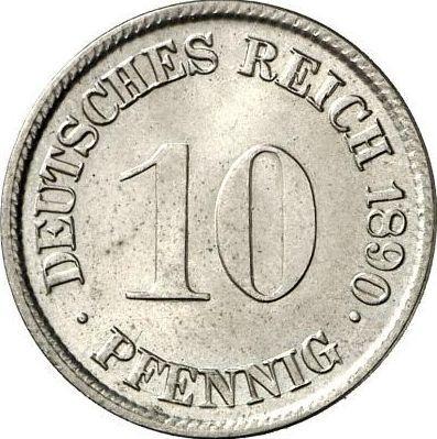 Anverso 10 Pfennige 1890 G "Tipo 1890-1916" - valor de la moneda  - Alemania, Imperio alemán