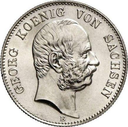 Аверс монеты - 2 марки 1904 года E "Саксония" - цена серебряной монеты - Германия, Германская Империя