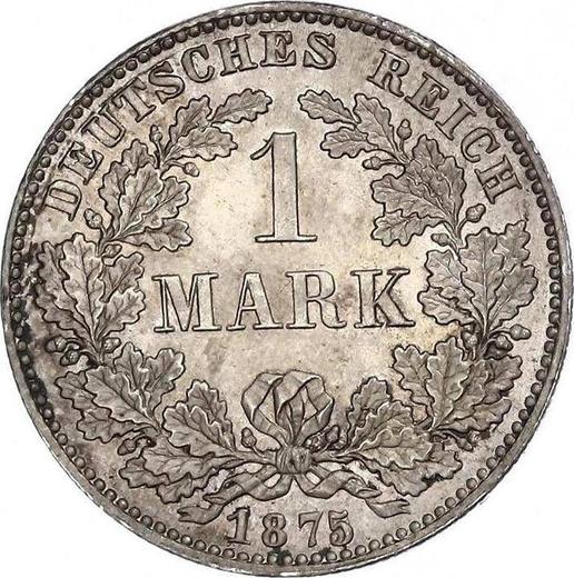 Аверс монеты - 1 марка 1875 года H "Тип 1873-1887" - цена серебряной монеты - Германия, Германская Империя