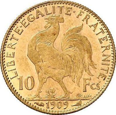 Reverse 10 Francs 1909 "Type 1899-1914" Paris - France, Third Republic