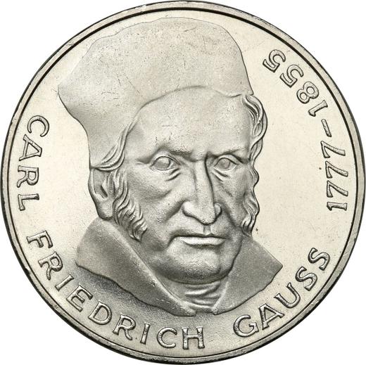Аверс монеты - 5 марок 1977 года J "Гаусс" - цена серебряной монеты - Германия, ФРГ