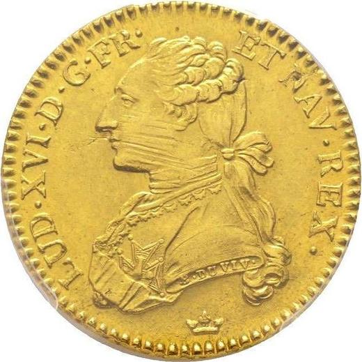 Аверс монеты - Двойной луидор 1775 года M Тулуза - цена золотой монеты - Франция, Людовик XVI