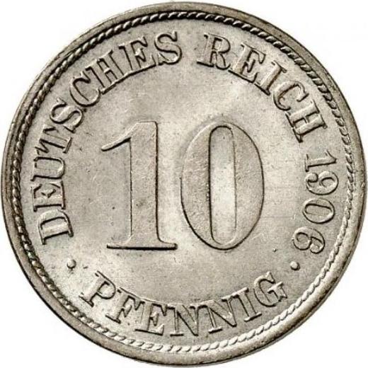 Anverso 10 Pfennige 1906 F "Tipo 1890-1916" - valor de la moneda  - Alemania, Imperio alemán