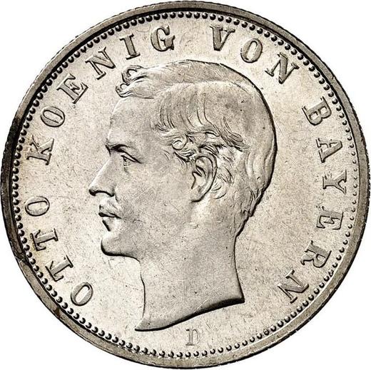 Аверс монеты - 2 марки 1902 года D "Бавария" - цена серебряной монеты - Германия, Германская Империя