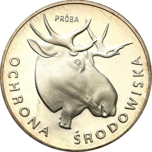 Rewers monety - PRÓBA 100 złotych 1978 MW "Głowa Łosia" Srebro - cena srebrnej monety - Polska, PRL