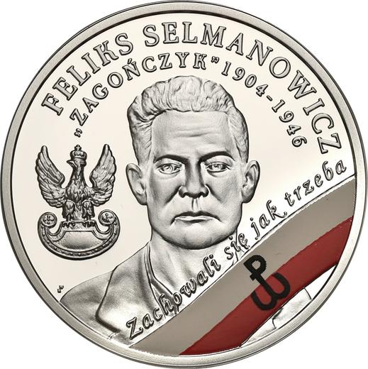 Reverso 10 eslotis 2017 MW "Feliks Selmanowicz 'Zagończyk'" - valor de la moneda de plata - Polonia, República moderna