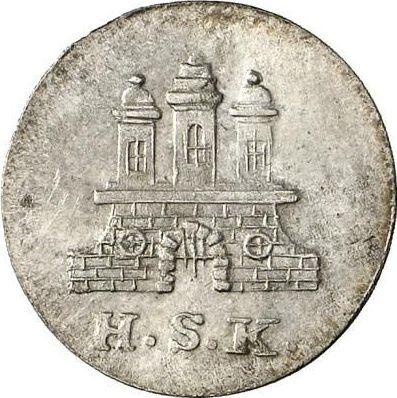Аверс монеты - 1 шиллинг 1819 года H.S.K. - цена  монеты - Гамбург, Вольный город