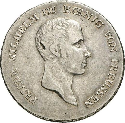 Аверс монеты - Талер 1809-1816 года "Тип 1809-1816" Инкузный брак - цена серебряной монеты - Пруссия, Фридрих Вильгельм III