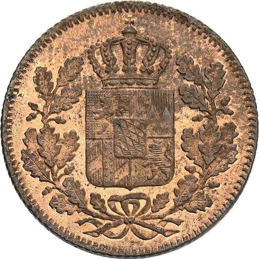 Аверс монеты - 2 пфеннига 1847 года - цена  монеты - Бавария, Людвиг I