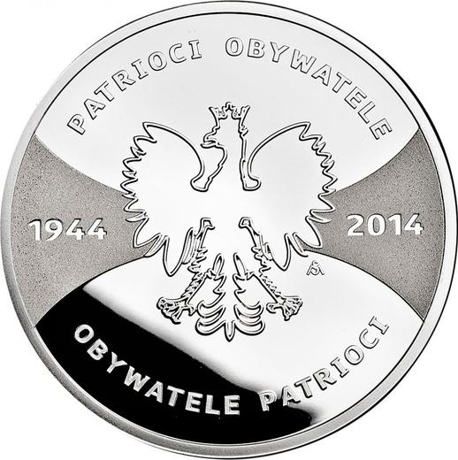 Reverso 20 eslotis 2014 MW "Patriotas 1944 Ciudadanos 2014" - valor de la moneda de plata - Polonia, República moderna
