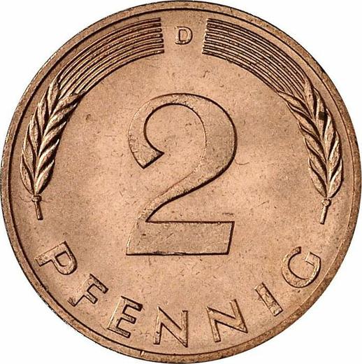 Awers monety - 2 fenigi 1981 D - cena  monety - Niemcy, RFN