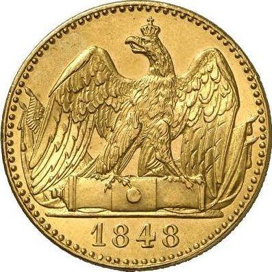 Rewers monety - Podwójny Friedrichs d'or 1848 A - cena złotej monety - Prusy, Fryderyk Wilhelm IV