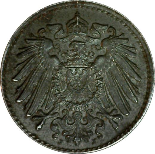 Реверс монеты - 5 пфеннигов 1919 года J - цена  монеты - Германия, Германская Империя