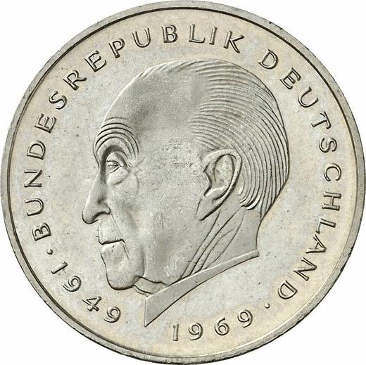 Аверс монеты - 2 марки 1983 года J "Аденауэр" - цена  монеты - Германия, ФРГ