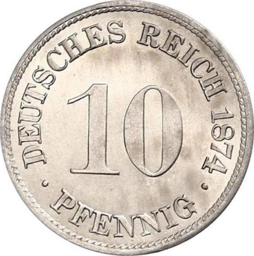 Anverso 10 Pfennige 1874 H "Tipo 1873-1889" - valor de la moneda  - Alemania, Imperio alemán
